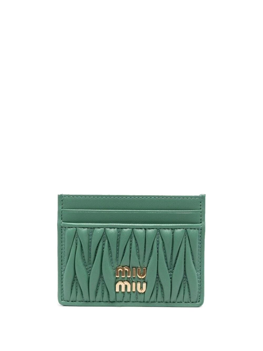Miu Miu Card Holder In Verde