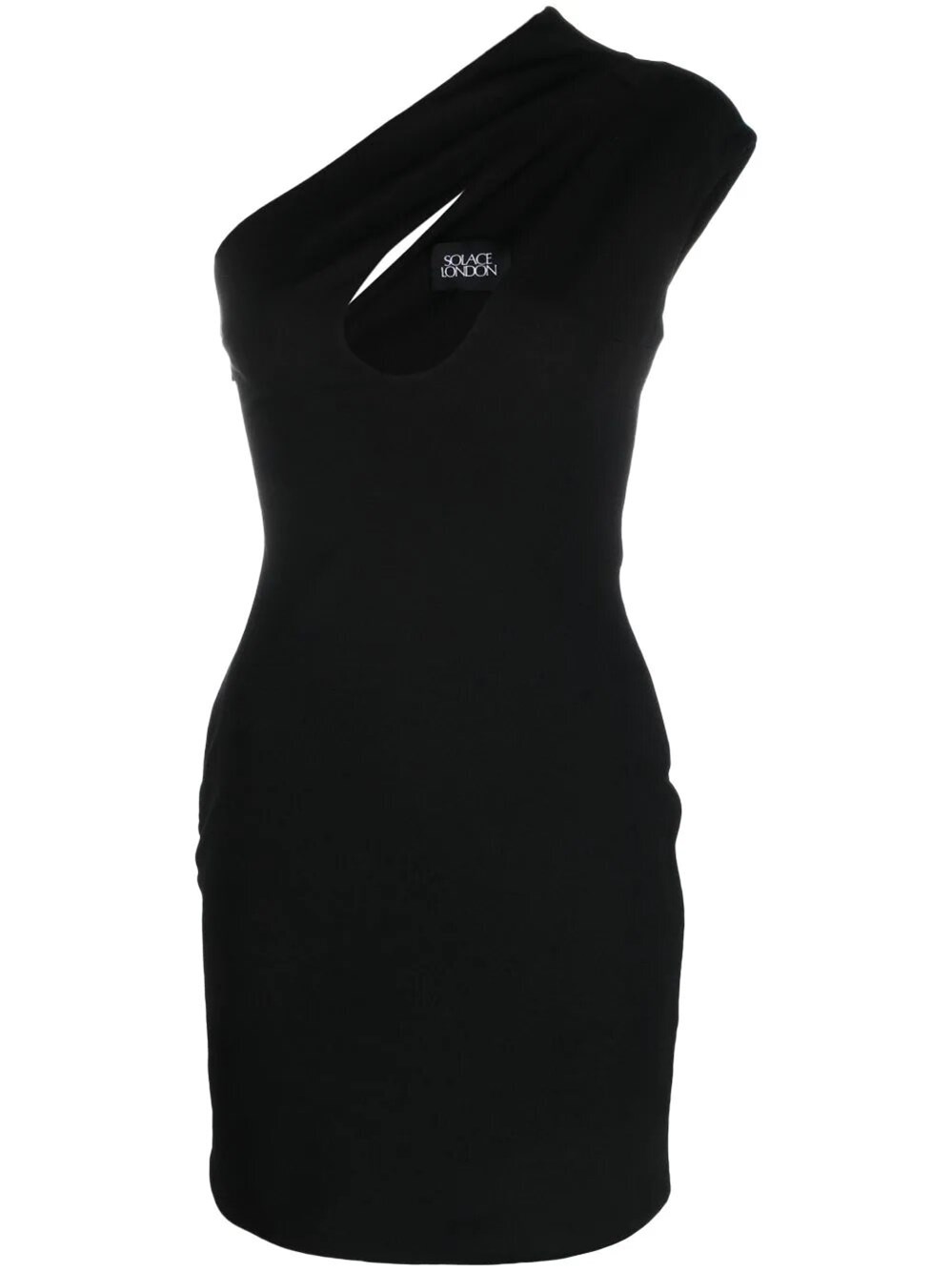 Solace London Black Alexa Cut-out Minidress In Nero