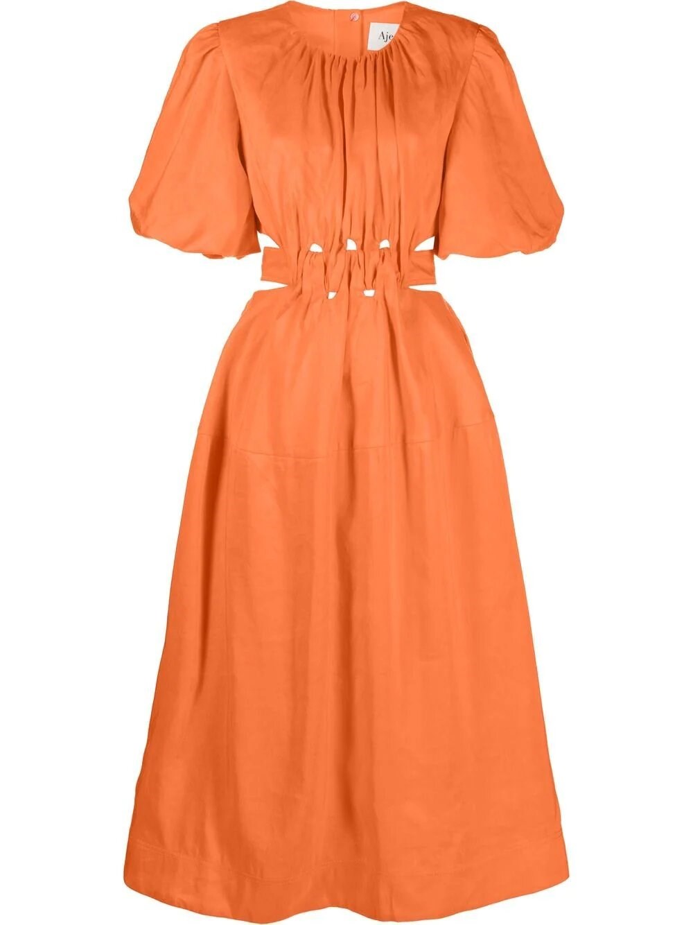 Aje Cosette Midi Dress In Arancione
