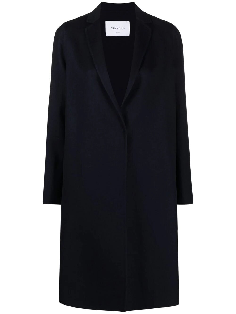 Shop Fabiana Filippi One Breasted Cachemire Coat In Blu