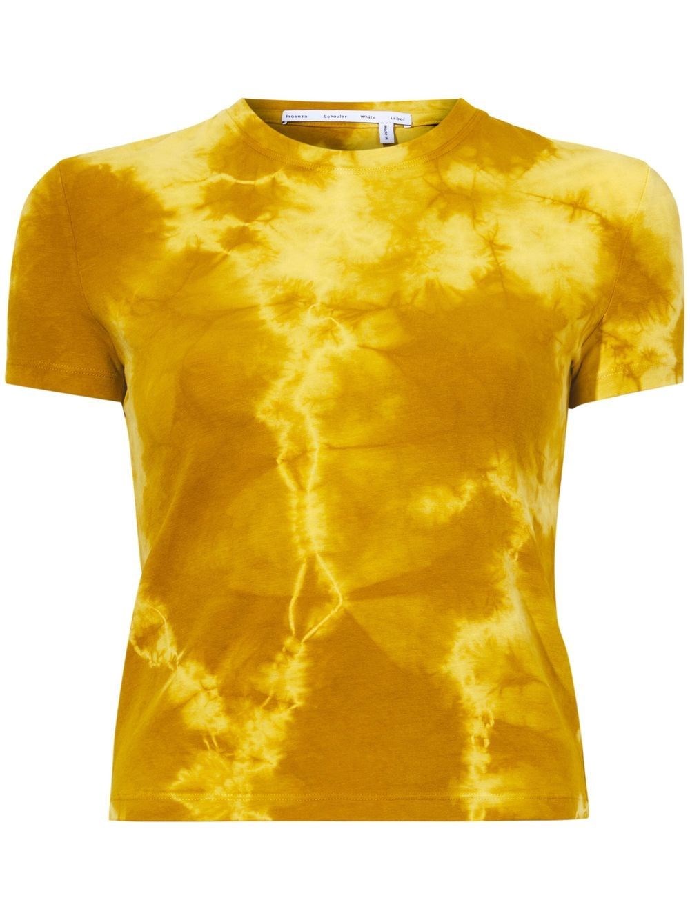 Proenza Schouler White Label Tie Dye T-shirt In Sulfur Muted Lime