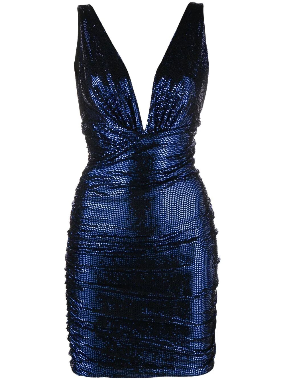 Alexandre Vauthier Majestic Blue Sequined Mini Dress In Blu