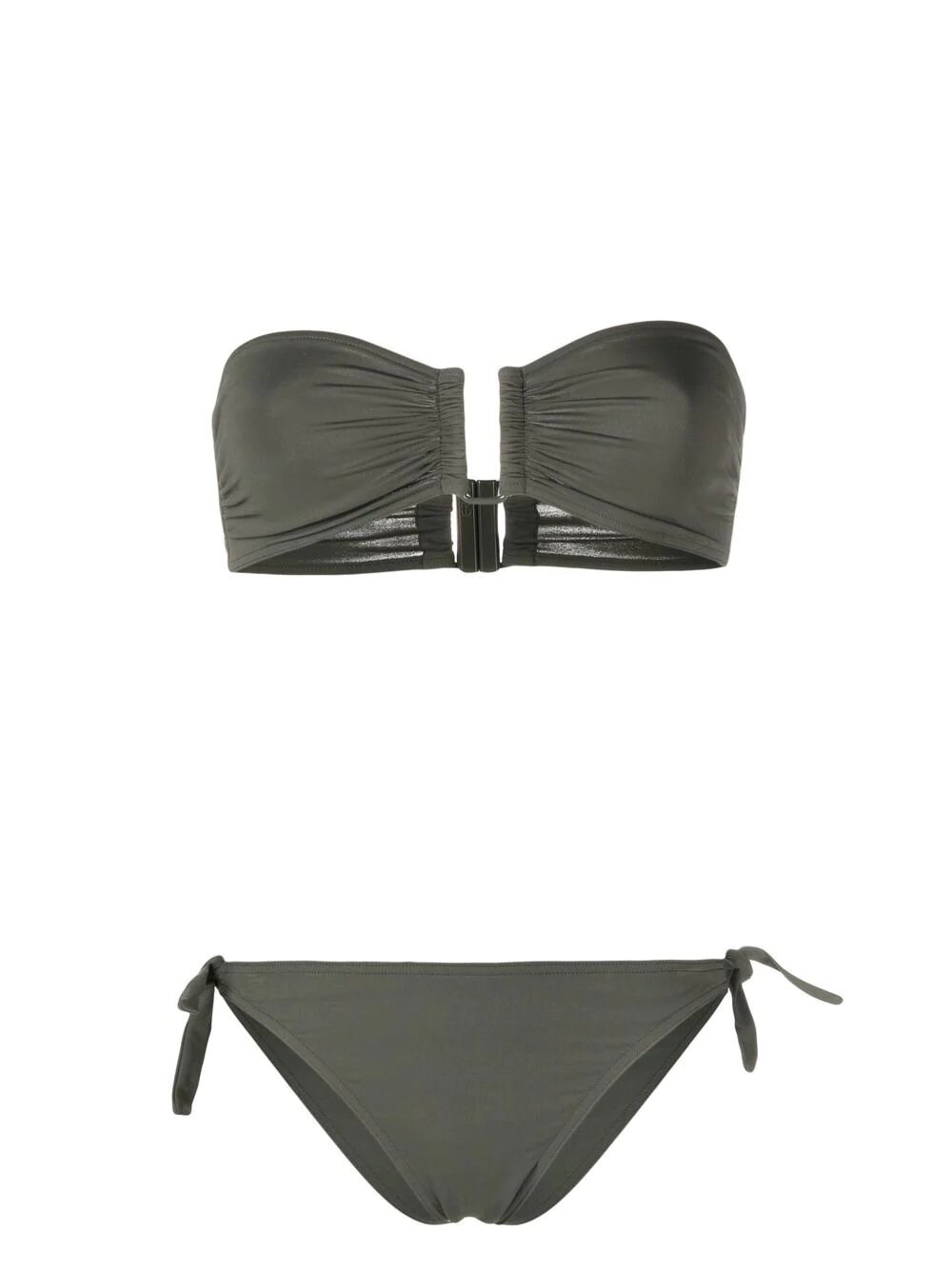 Eres Show Bandeau U-hardware Bikini Top In Verde