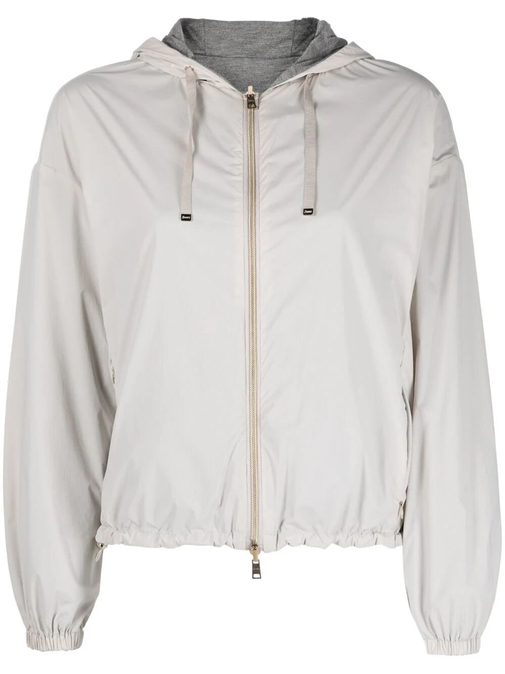 Herno Reversible Hooded Lightweight Jacket In Gray