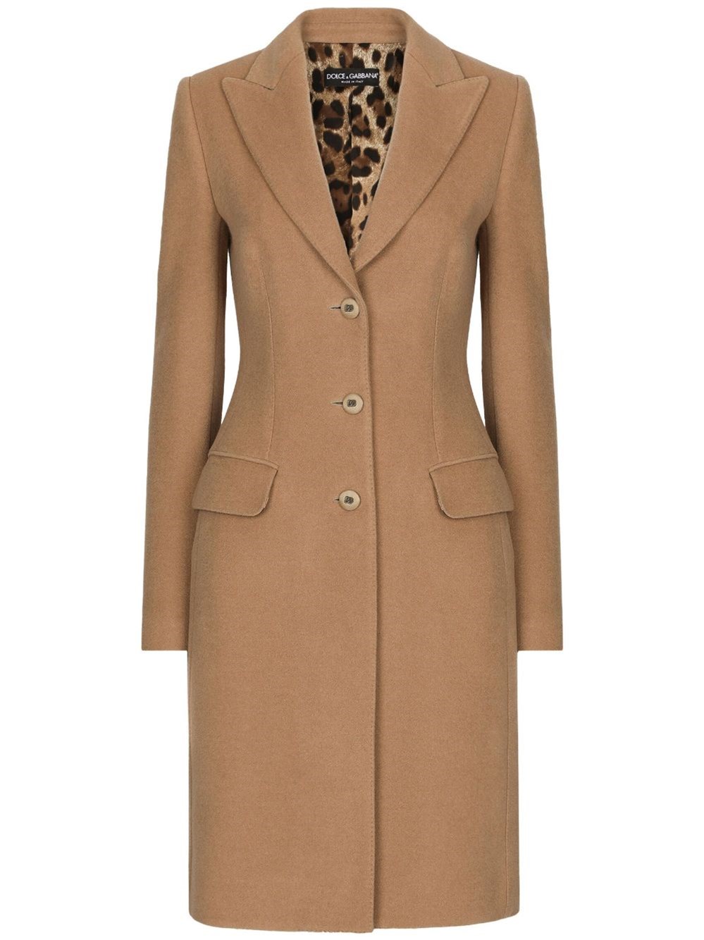 Dolce & Gabbana Dolce&gabbana Single Breasted Powder Coat In Beige