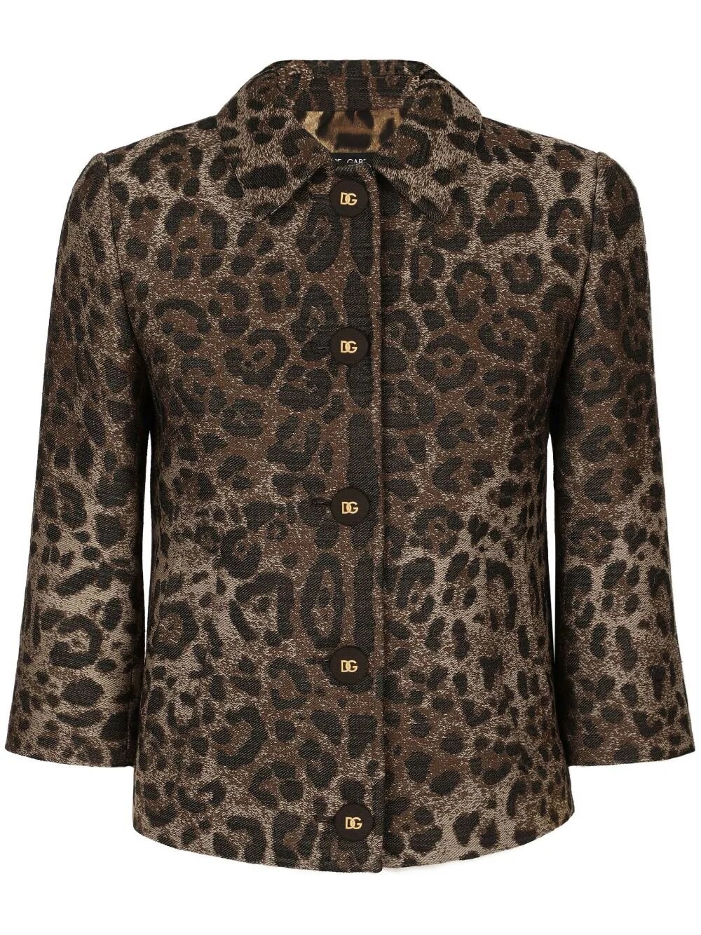 Dolce & Gabbana Jacke Mit Leopardenmuster In Brown