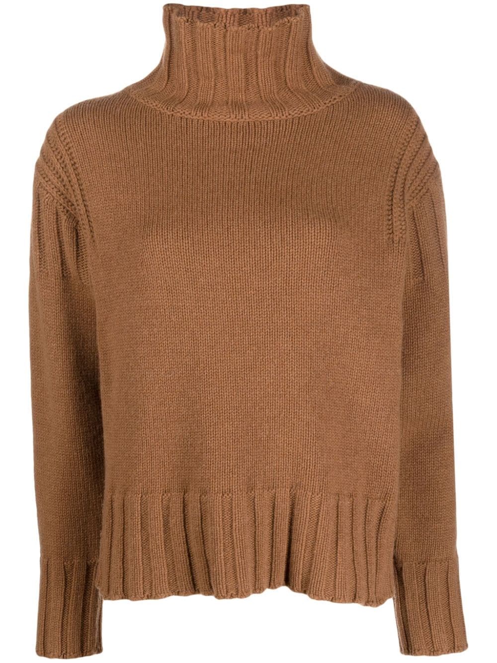 Jil Sander Roll-neck Cashmere Jumper In Beige