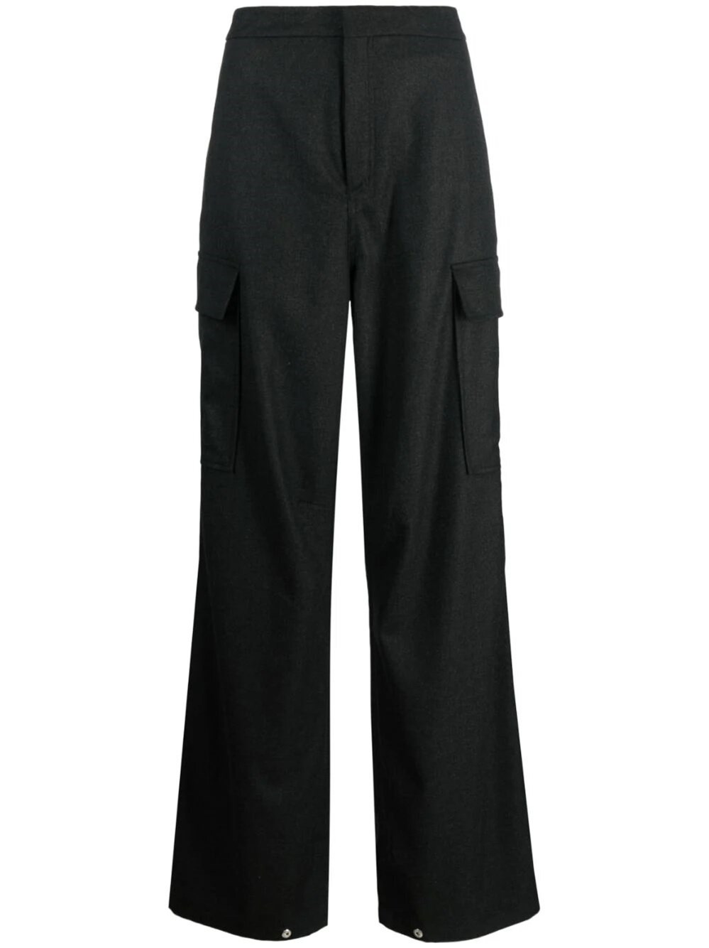 Filippa K Flannel Cargo Trousers In Black