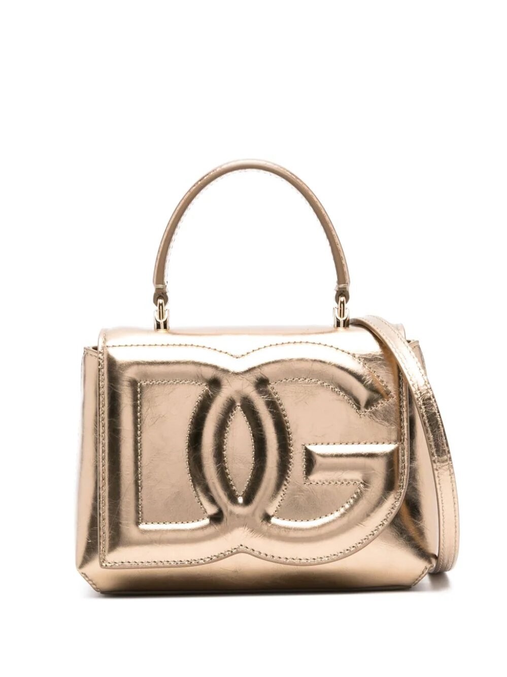 Dolce & Gabbana Dg Logo Bag In Gold