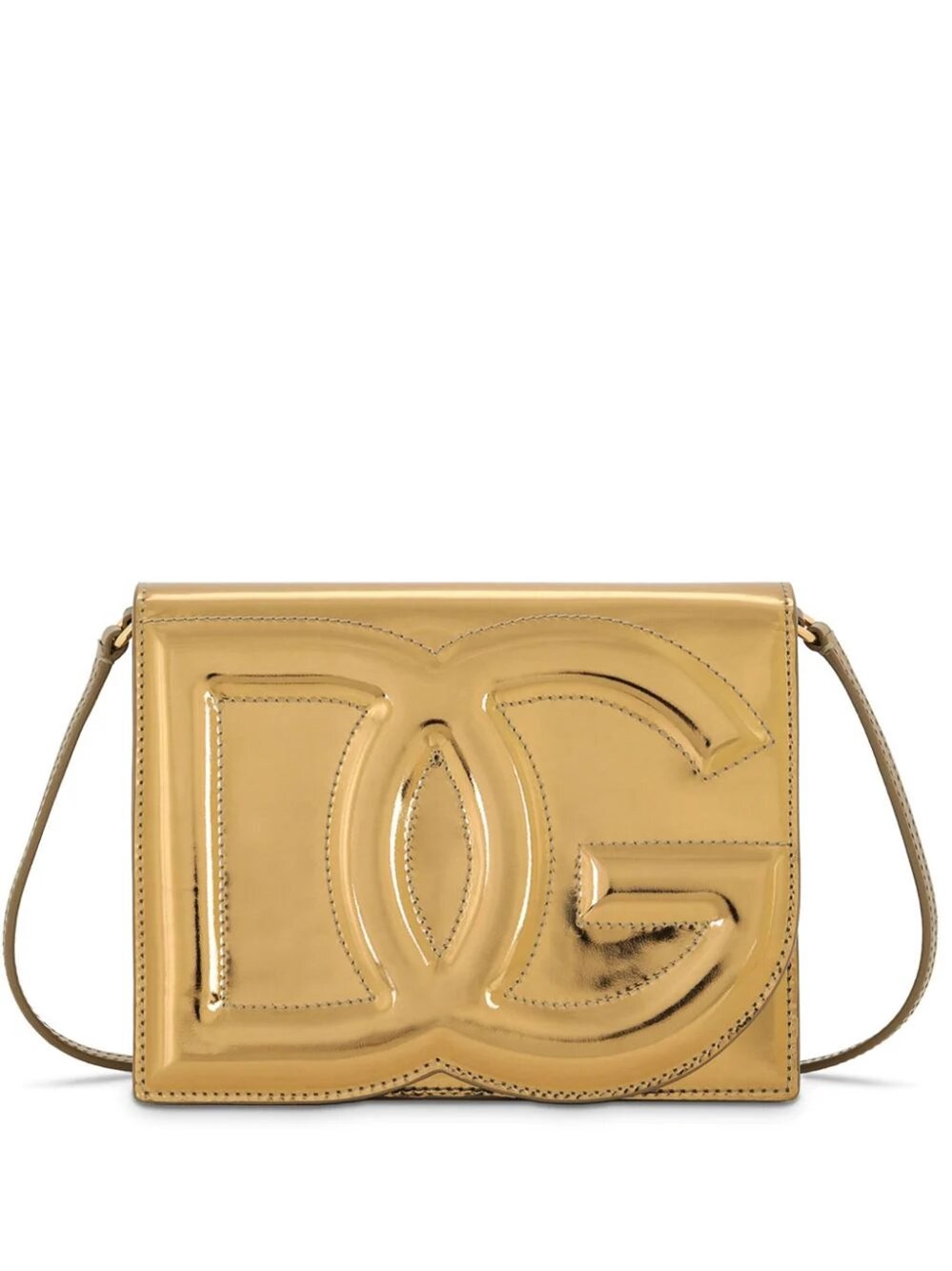 Dolce & Gabbana Logo Shoulder Bag In Gold