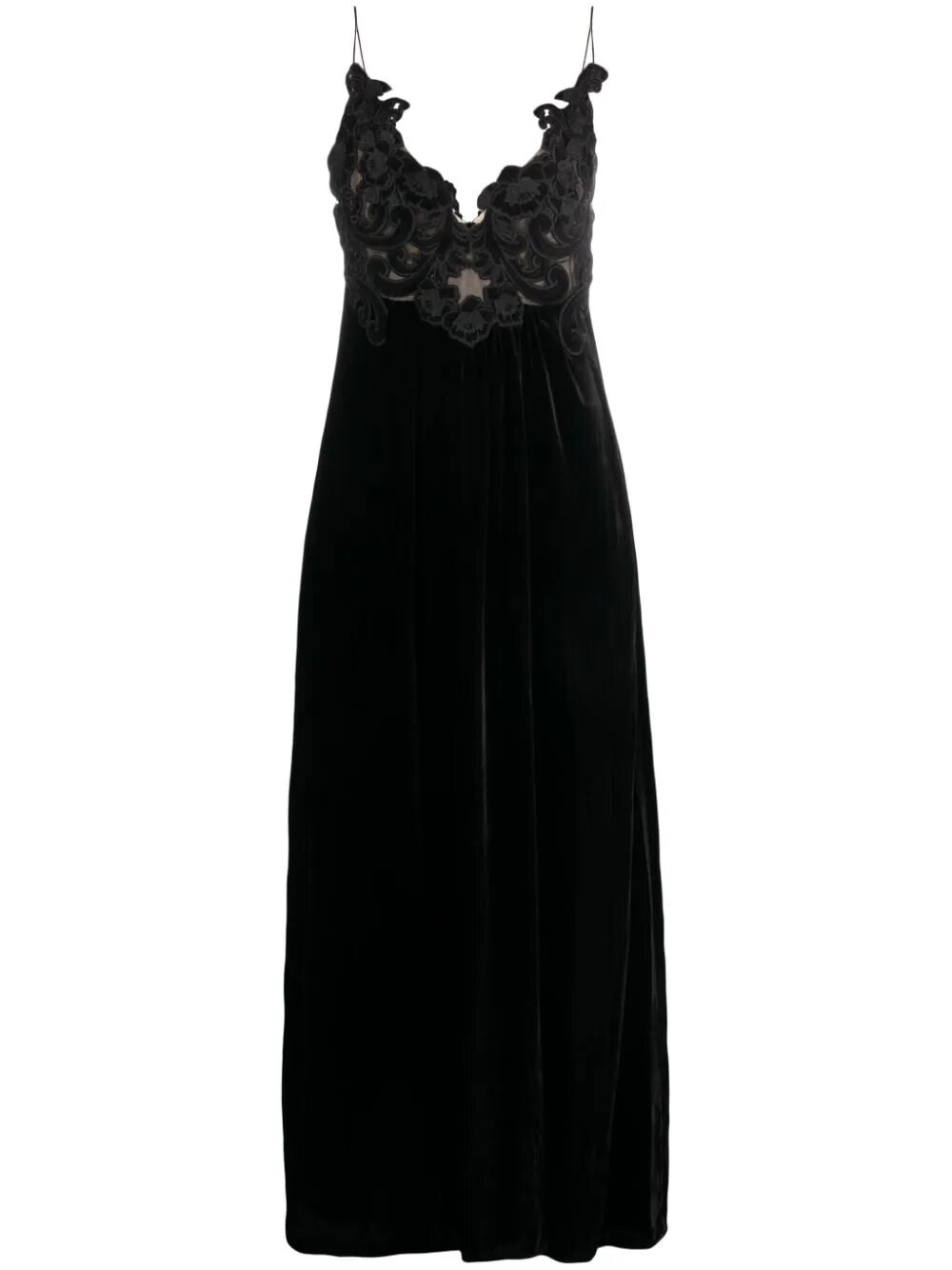 Zimmermann Sensory Velvet Slip Dress In Black | ModeSens