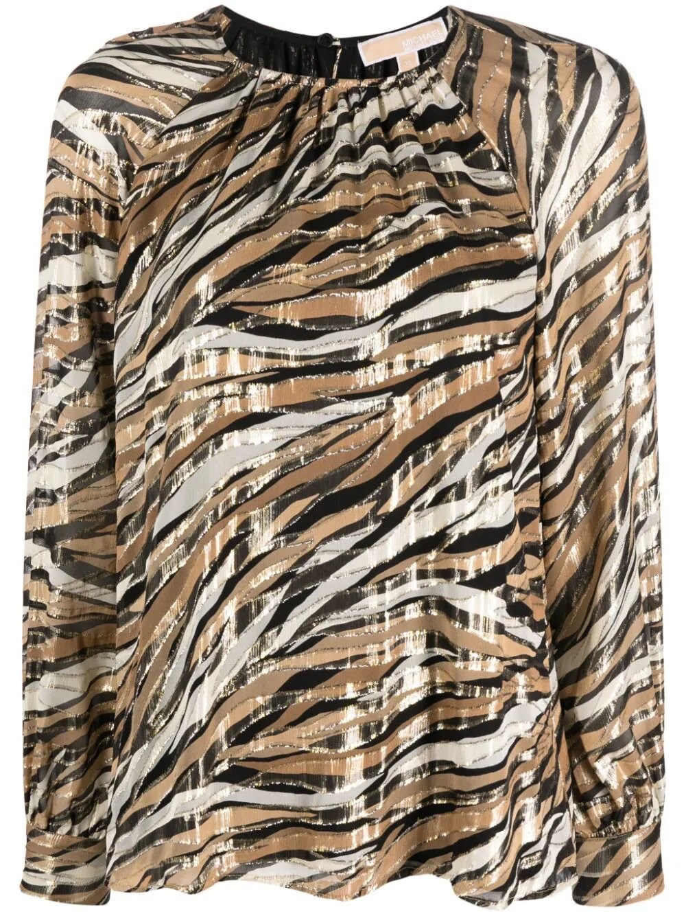 Michael Kors Printed Tunic In Gold