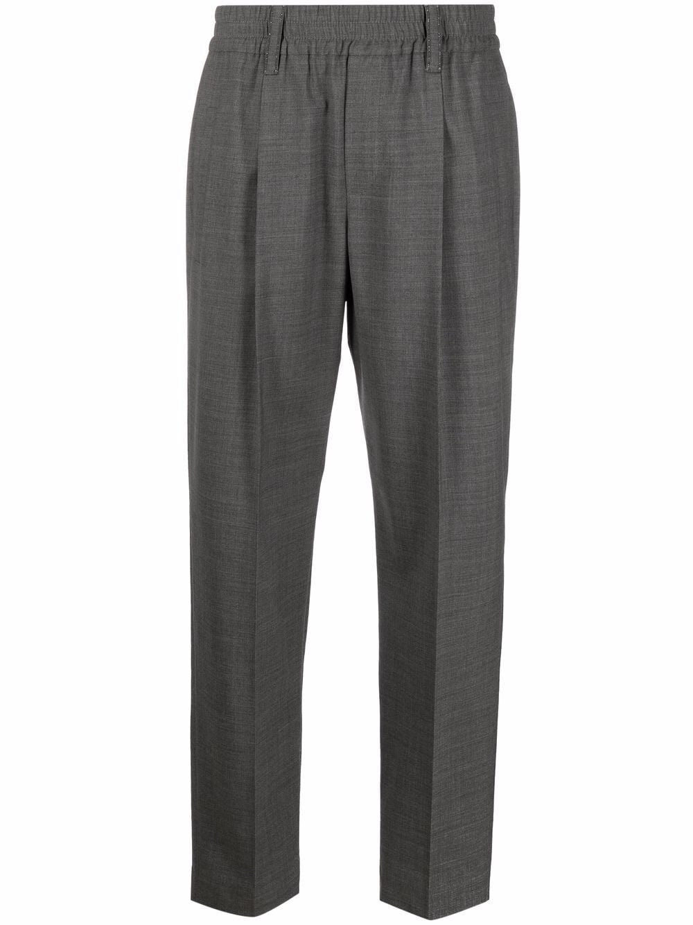 Shop Brunello Cucinelli Straitgh Leg Trousers In Gray