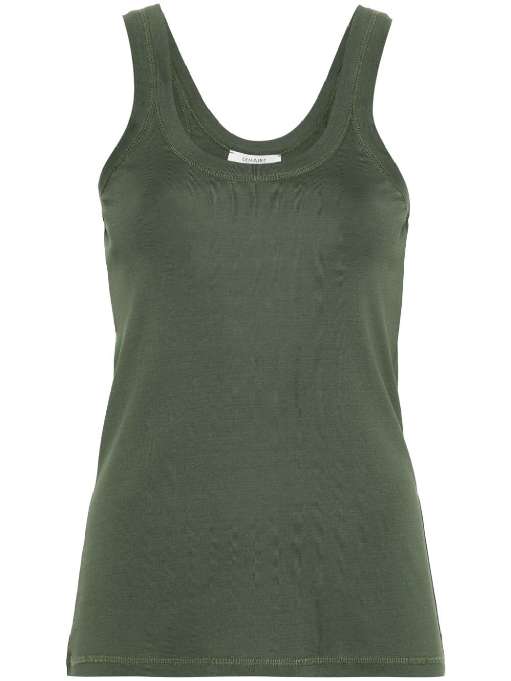 Shop Lemaire Rib Tank Top In Green