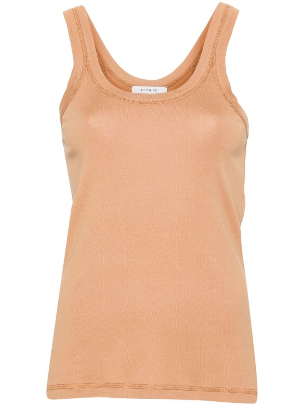Lemaire Rib Tank Top In Brown
