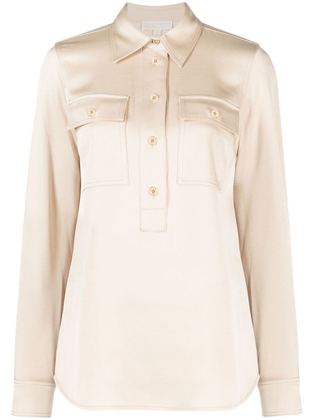 Michael Kors Patch Pocket Shirt In White