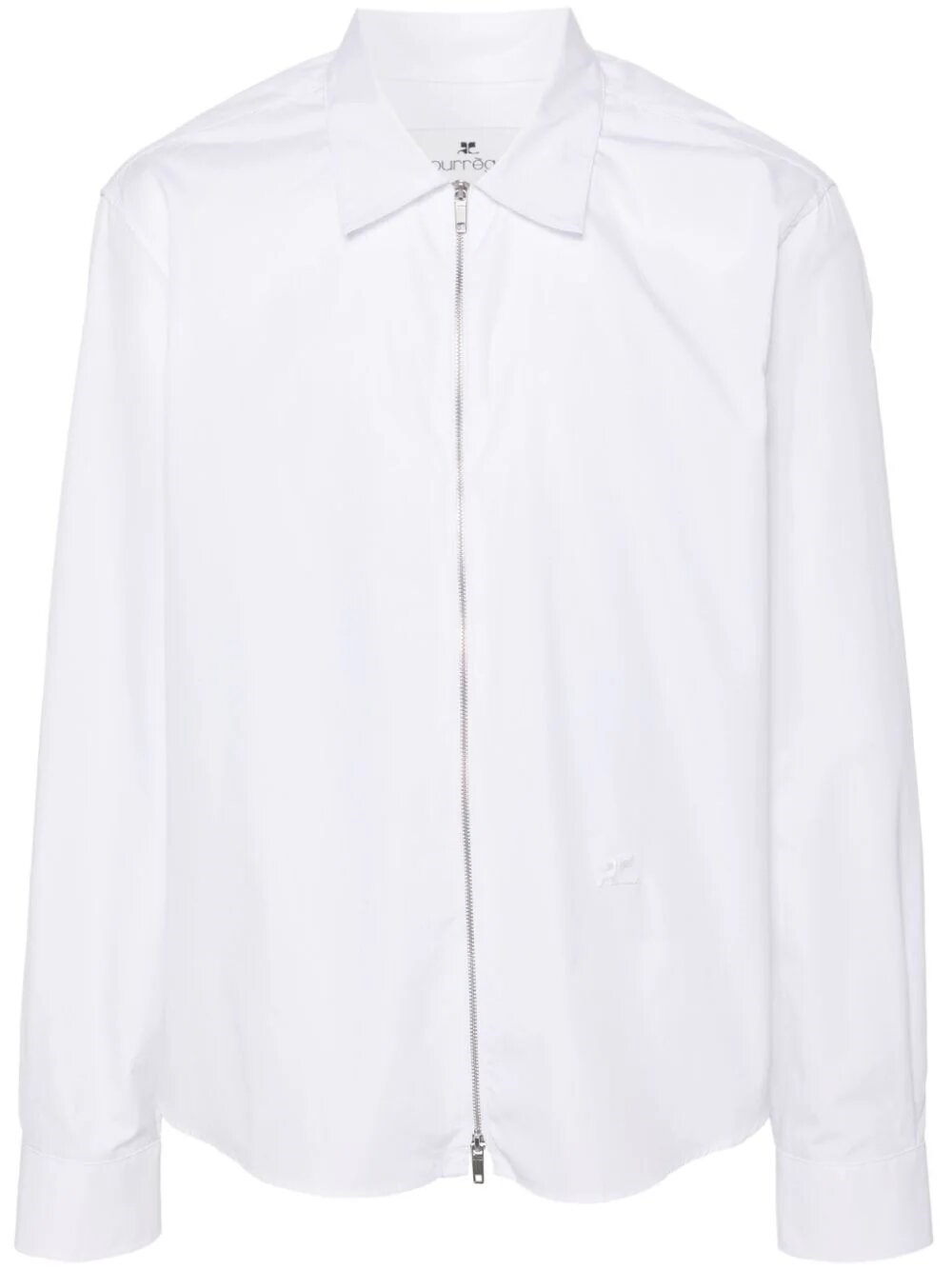 Shop Courrèges Zip Shirt In White