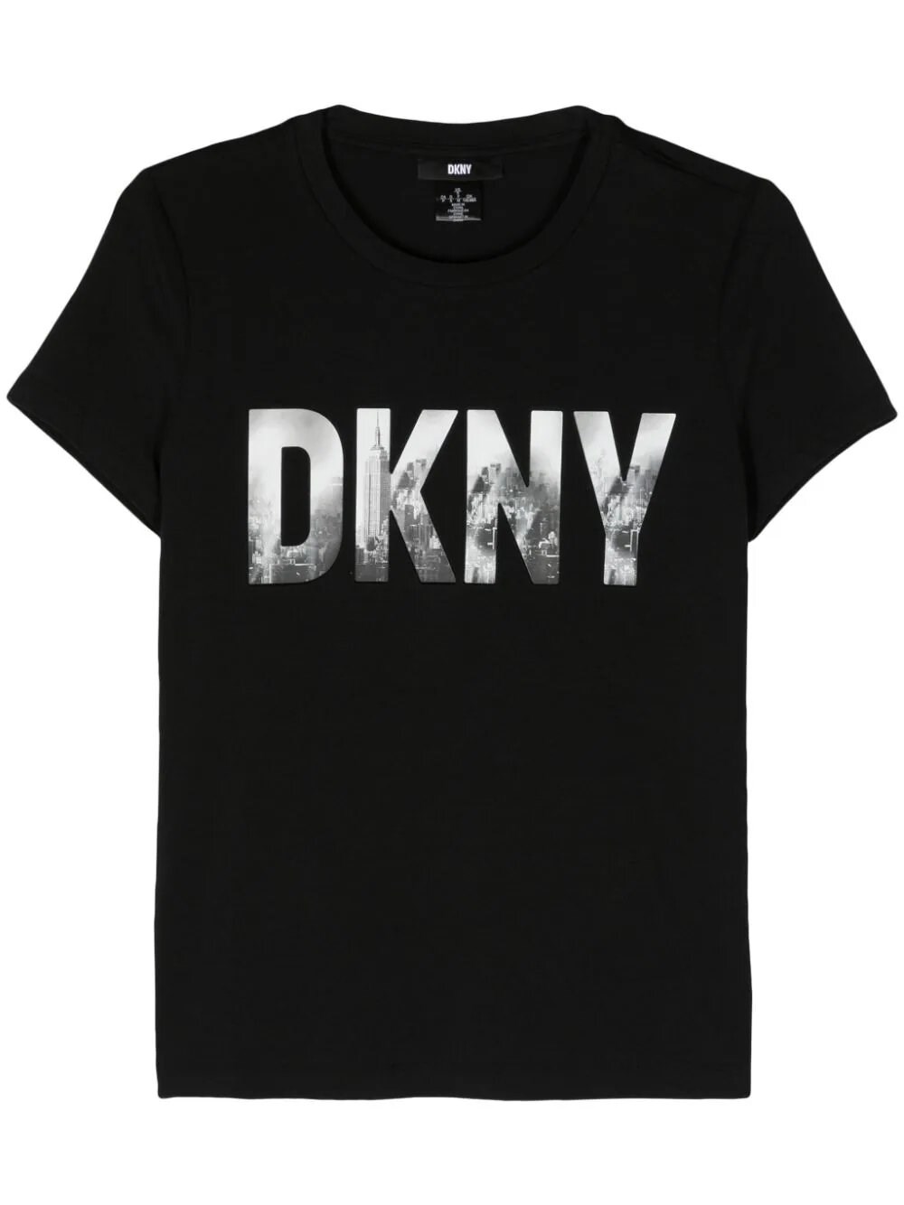 Shop Dkny Logo Tee In Black  