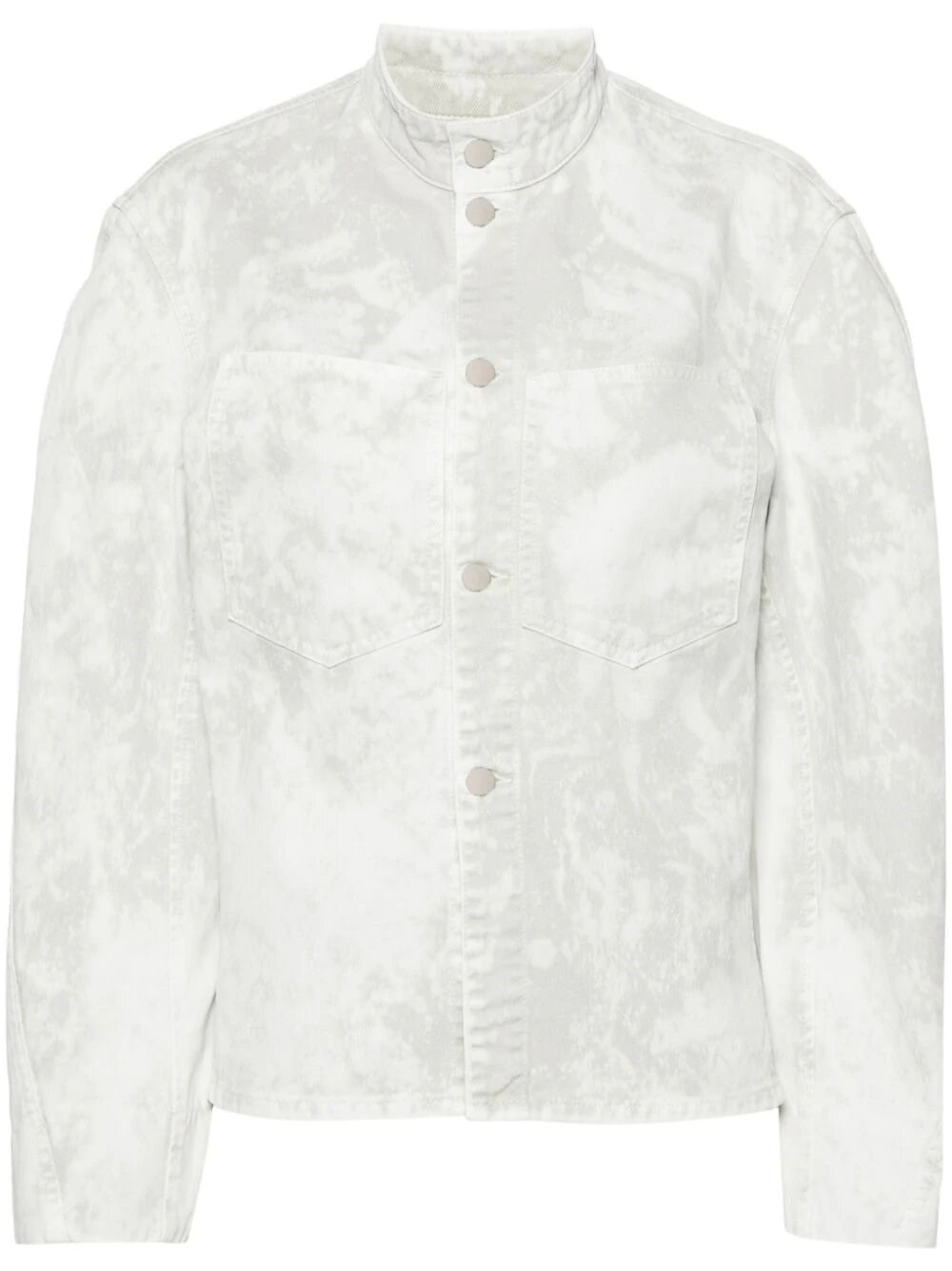 Lemaire Acid-wash Denim Jacket In White