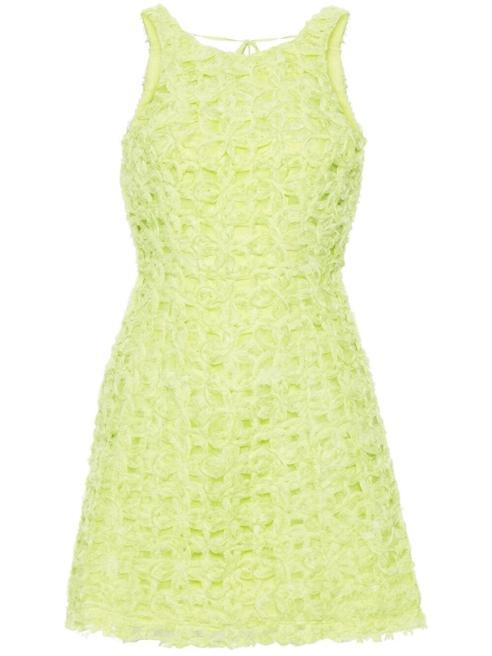 Shop Aje Quintette Textured Mini Dress In Yellow