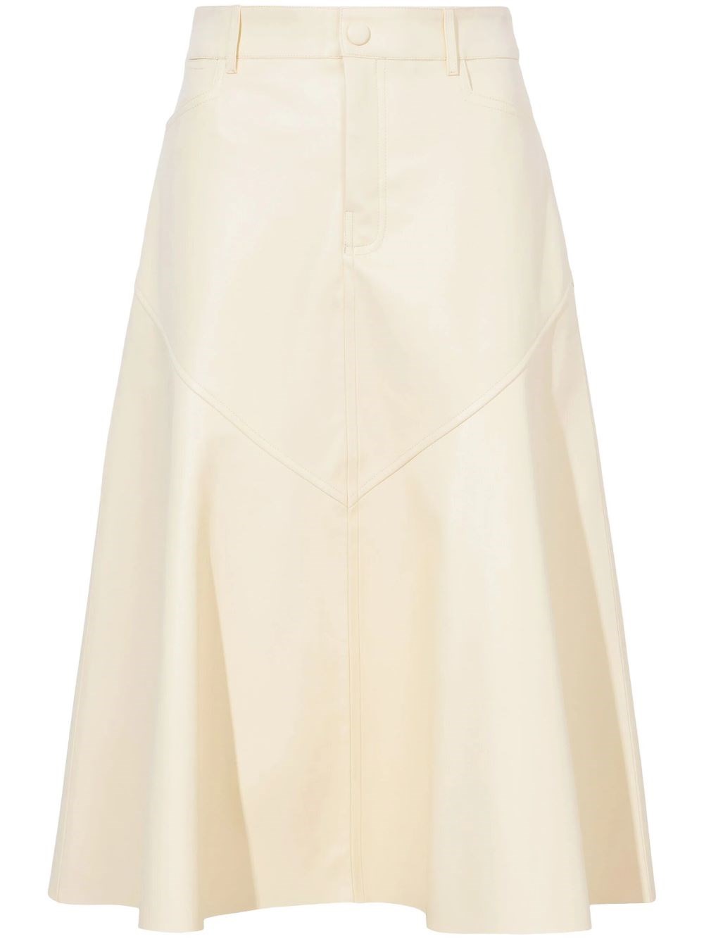 Proenza Schouler White Label Jesse Faux Leather Skirt In White