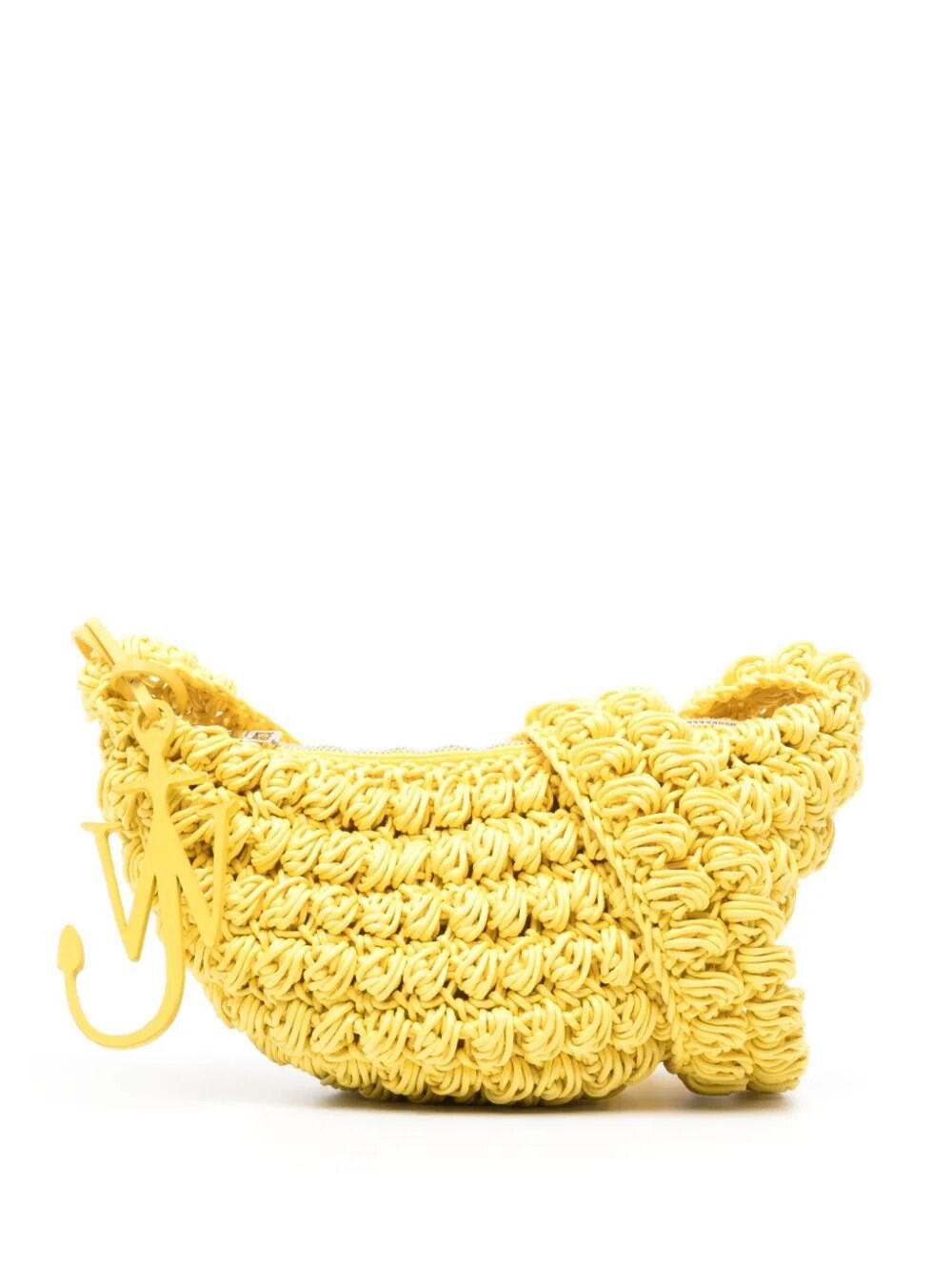 Jw Anderson Logo Charm Shoulder Bag In Yellow