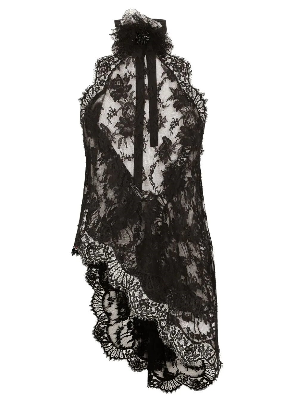 Shop Dolce & Gabbana Lace Top In Black  