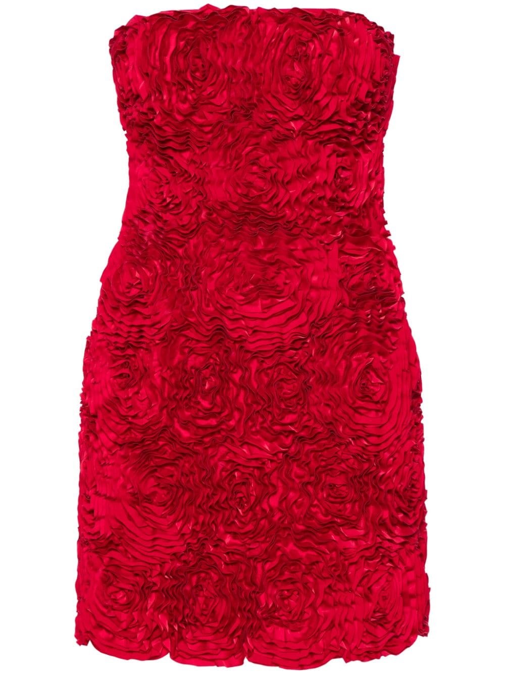 Shop Aje Gazer Rosette Mini Dress In Red