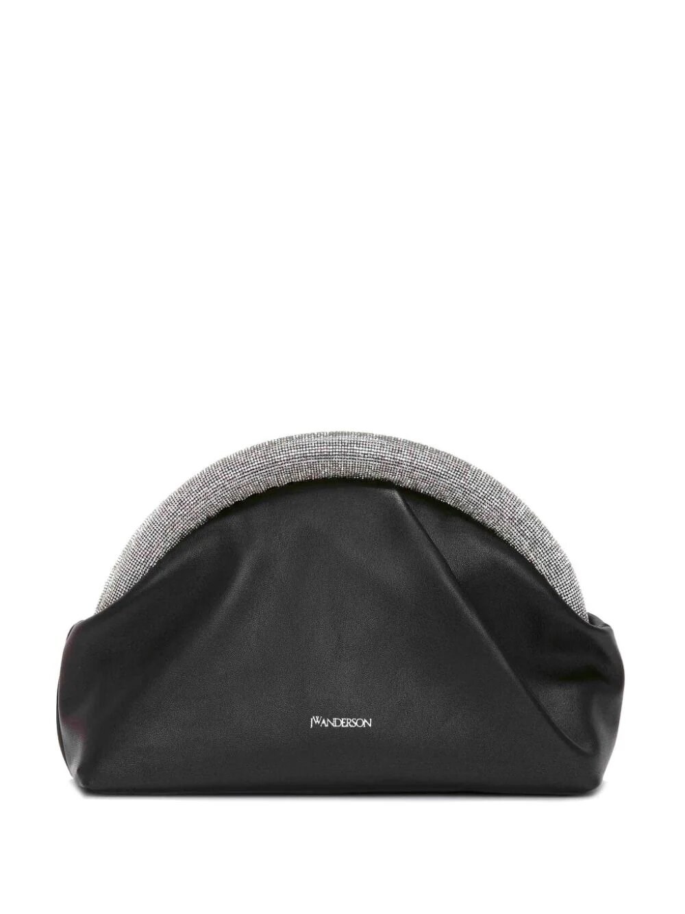 Shop Jw Anderson Bumper-clutch - Leather Mini Bag With Crystals In Black  