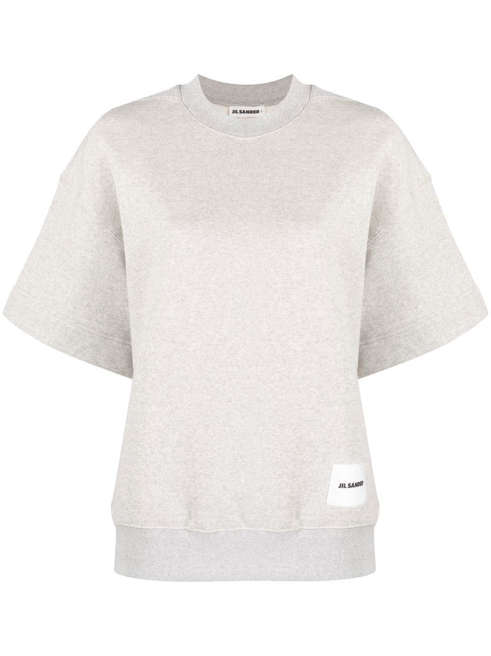 Jil Sander Short Sleeve Sweater In Gray