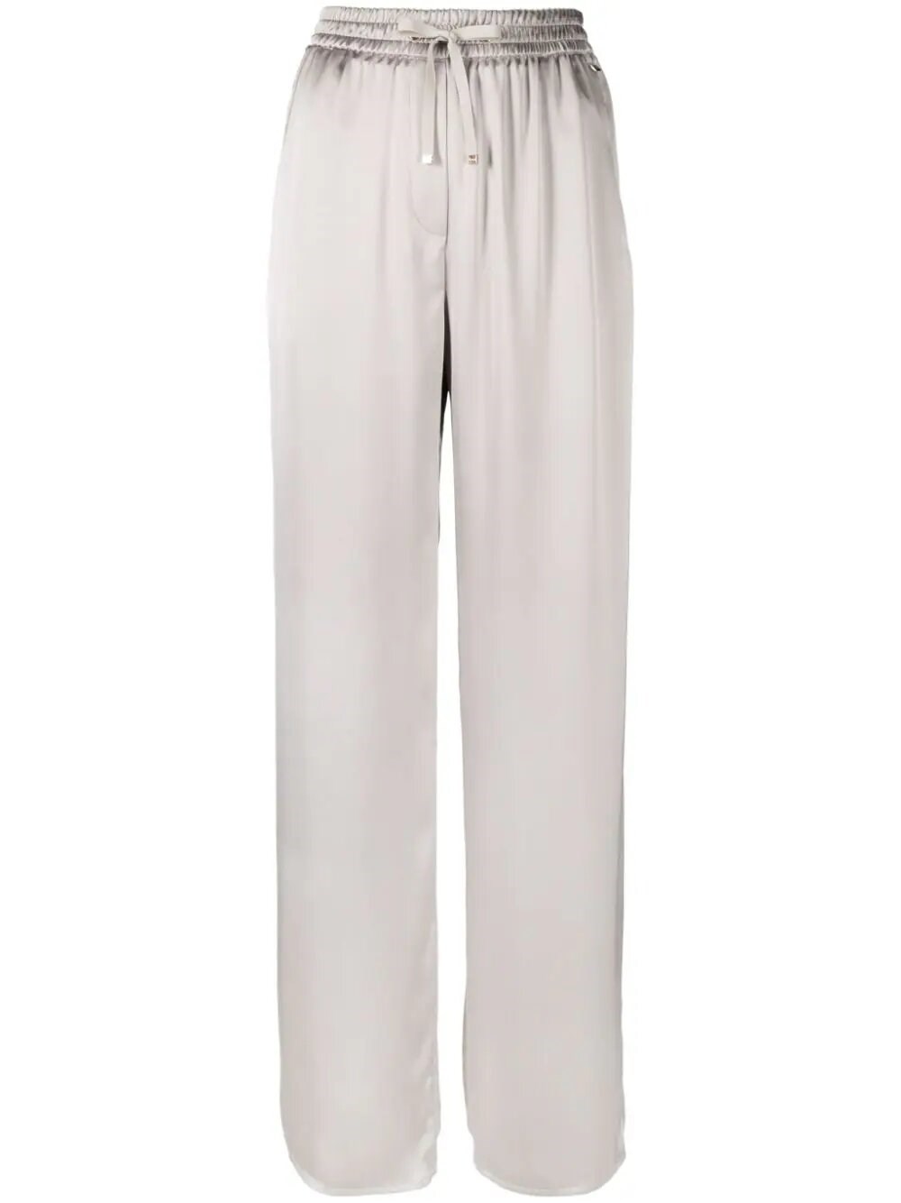 Shop Herno Trousers In Casual Satin In Gray