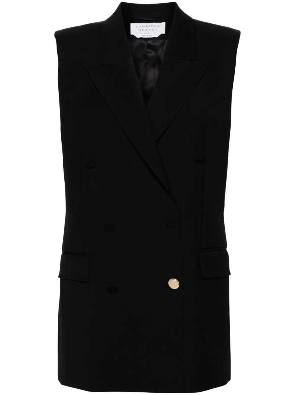 Gabriela Hearst Mayte Tailored Vest In Black