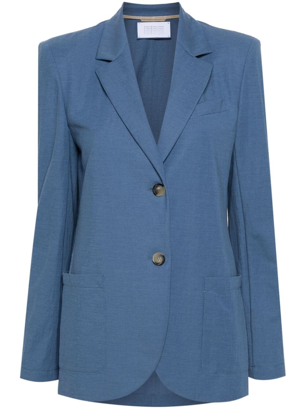 Shop Harris Wharf London One Breasted Jacket In Light Blue