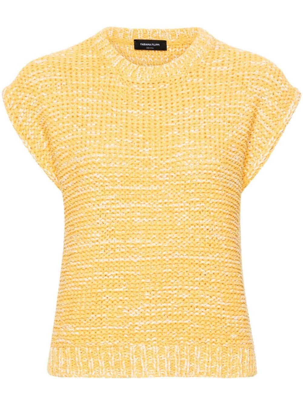 Fabiana Filippi Short Sleeve Sweater In Orange