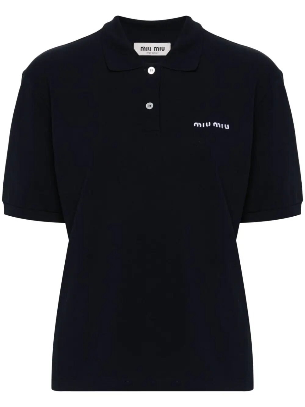 Miu Miu Piquet Polo In Blue