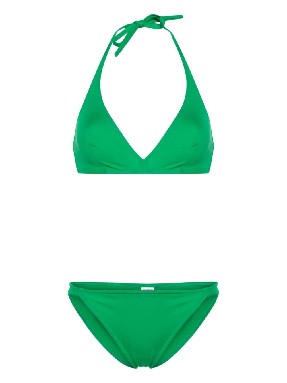 Eres Gang Halterneck Bikini Set In Green