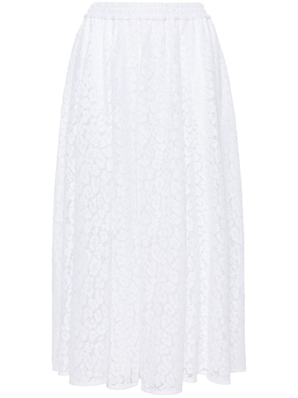 Shop Michael Kors Lace Skirt In White