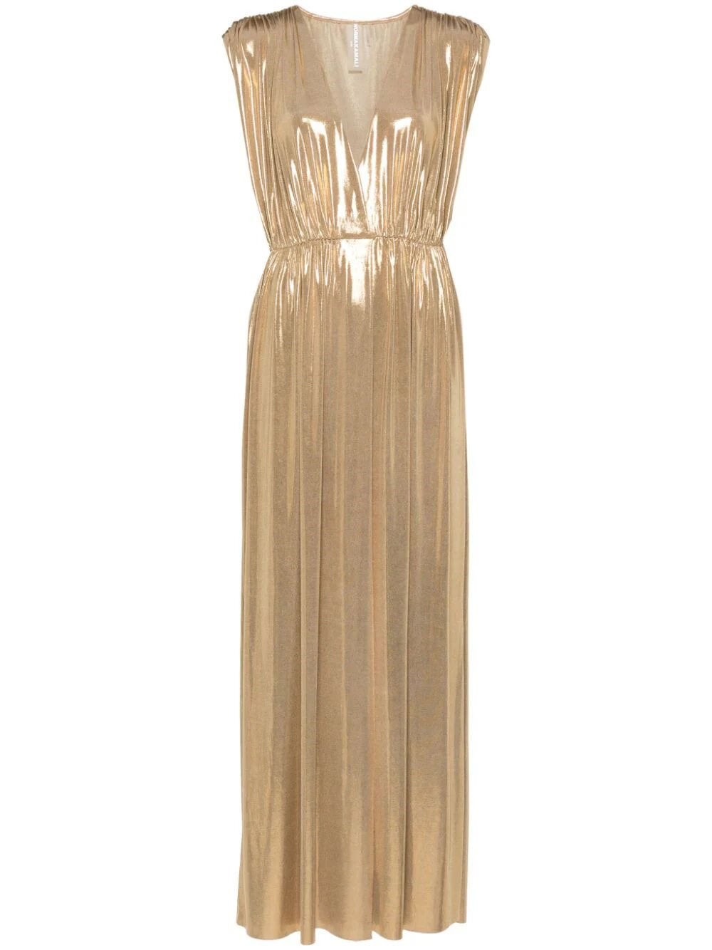 Shop Norma Kamali Athena Gown In Gold