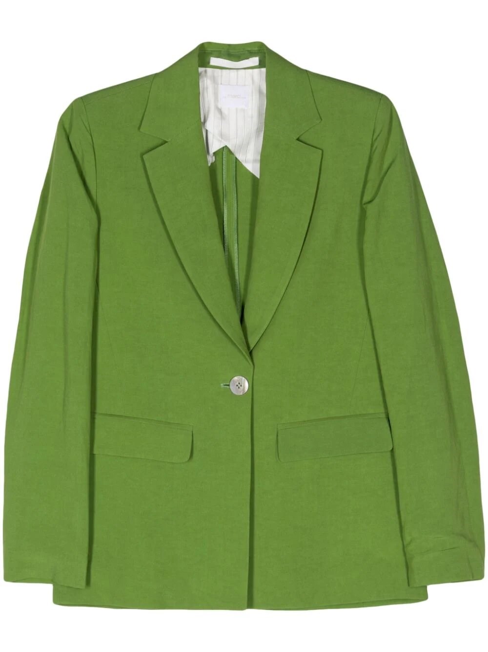 Merci Notched-lapels Single-breasted Blazer In Green