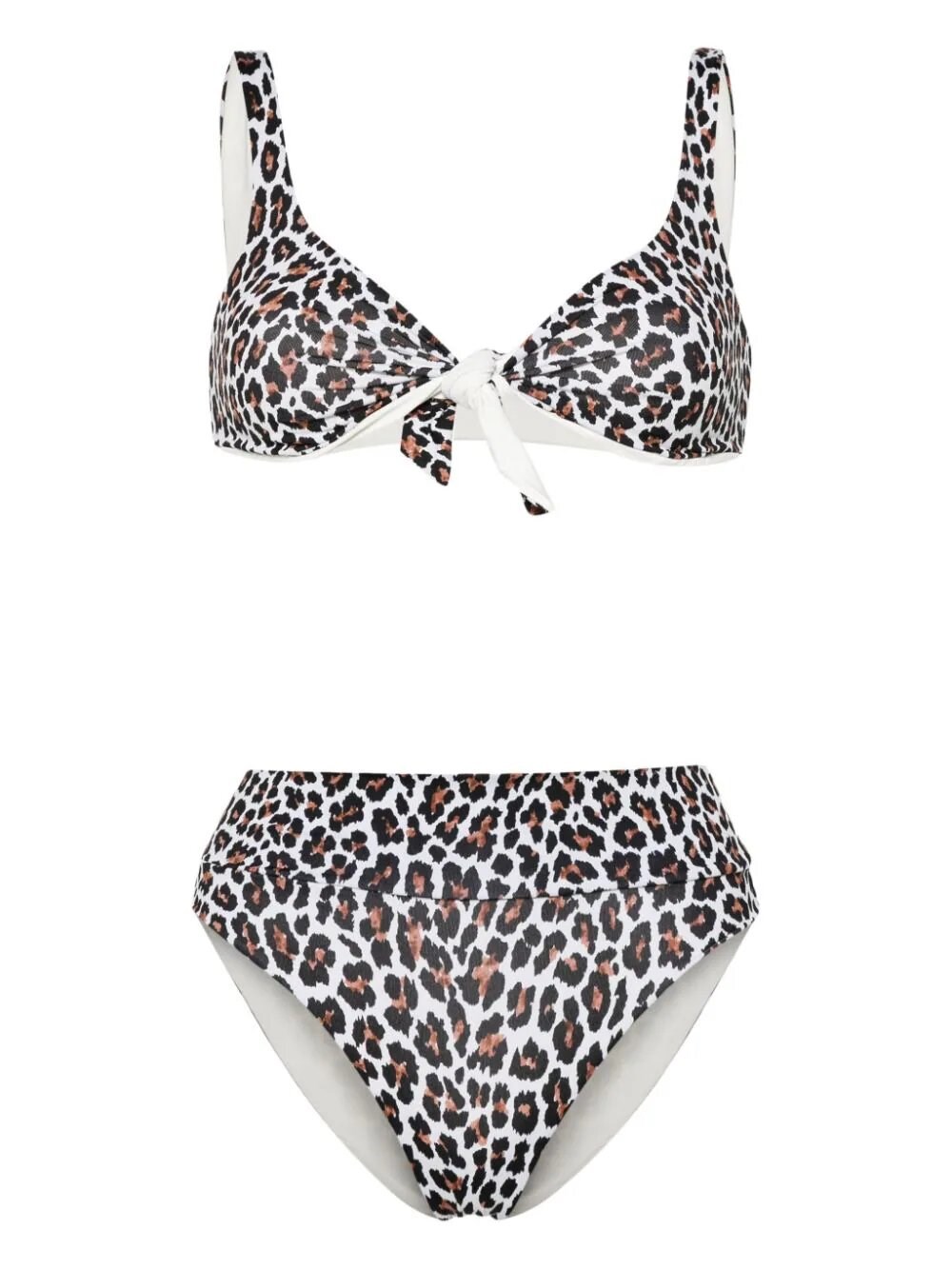 Fisico Leopard-print Bikini In Black  