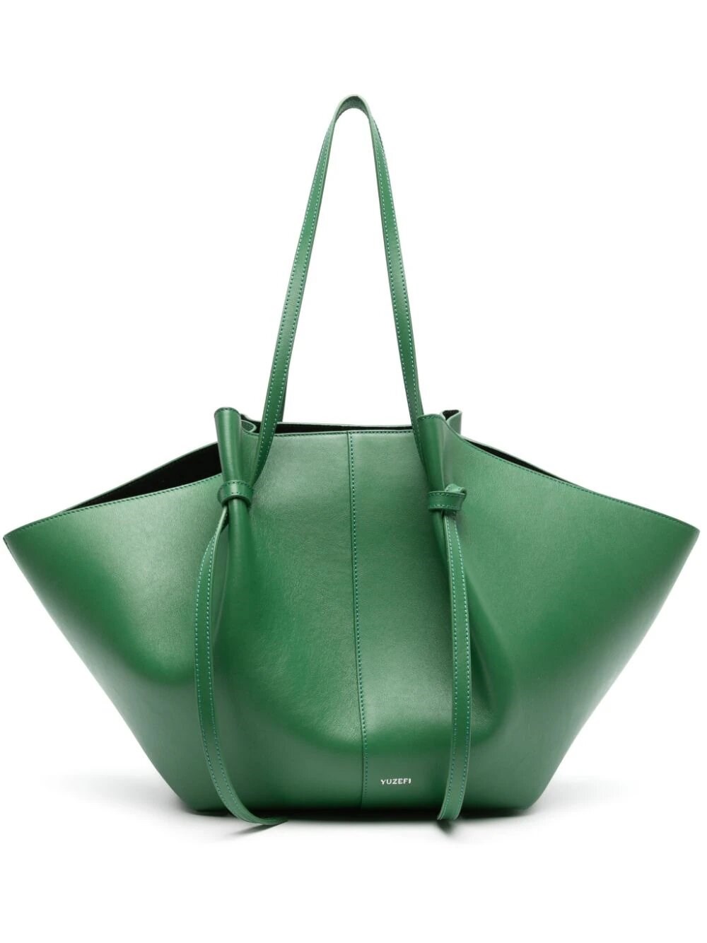 Yuzefi Mochi Leather Tote Bag In Green