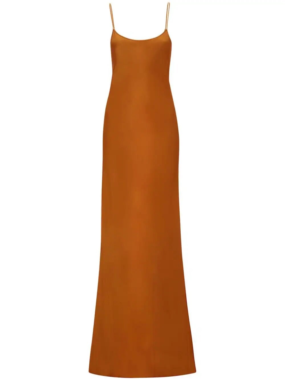 Shop Victoria Beckham Floor-length Cami Dress In Orange