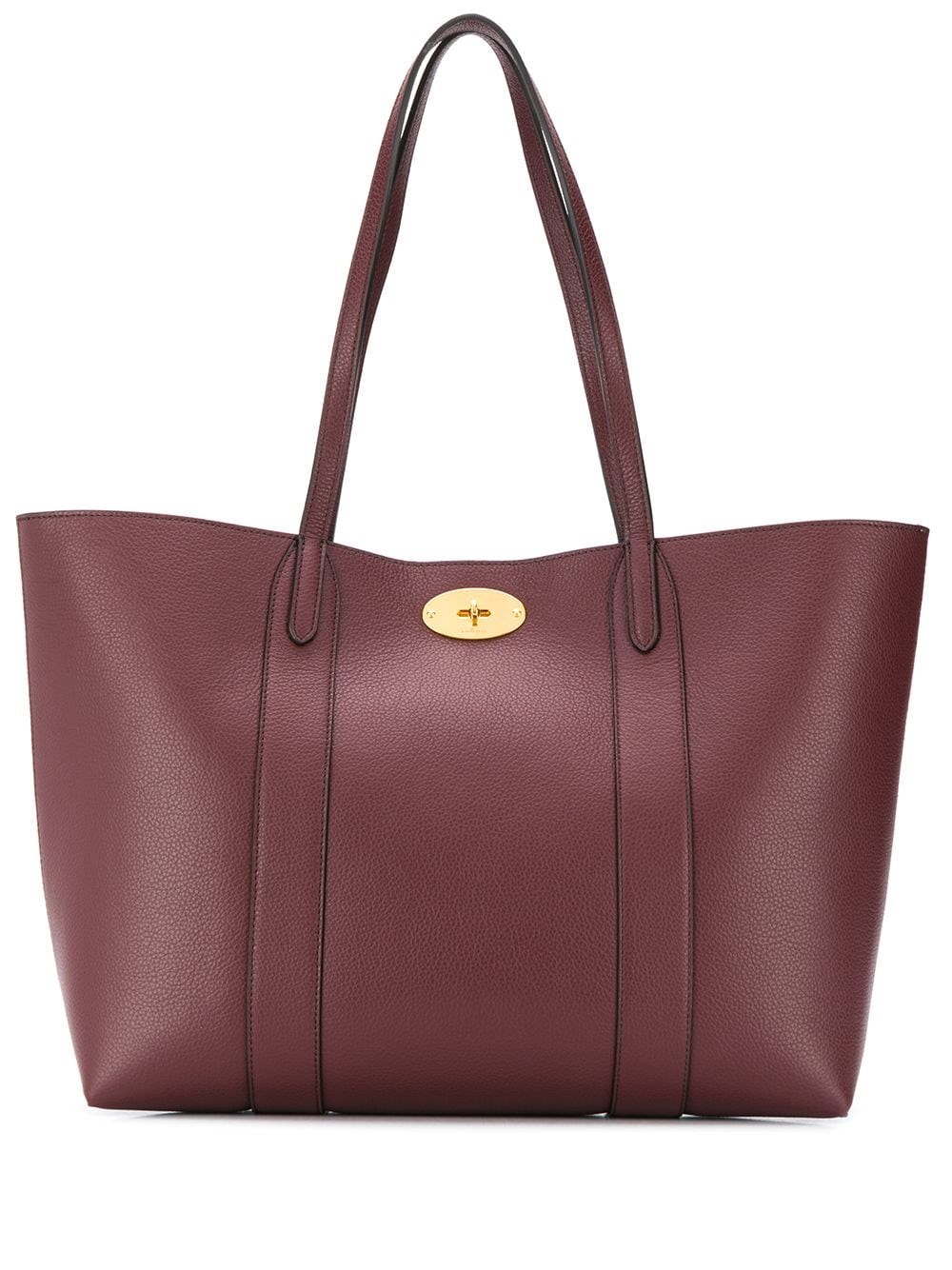 Shop Mulberry Bayswater Tote In Bordeaux