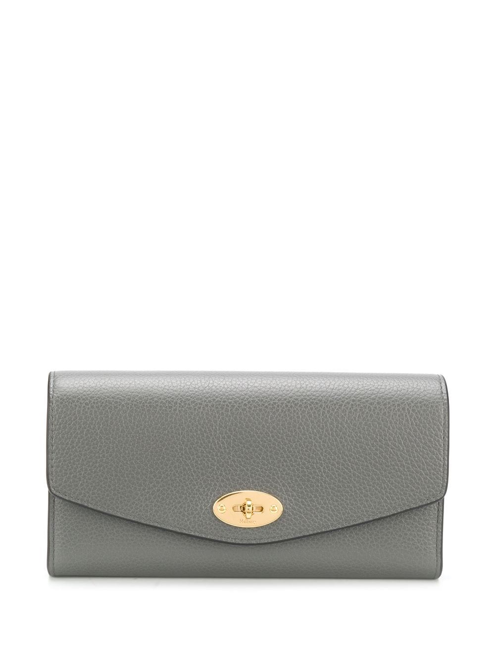 Shop Mulberry Darley Wallet Small In Gray