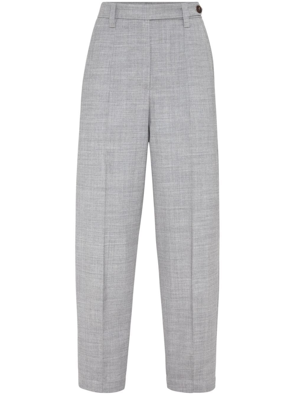 Brunello Cucinelli Straight Leg Trousers In Gray