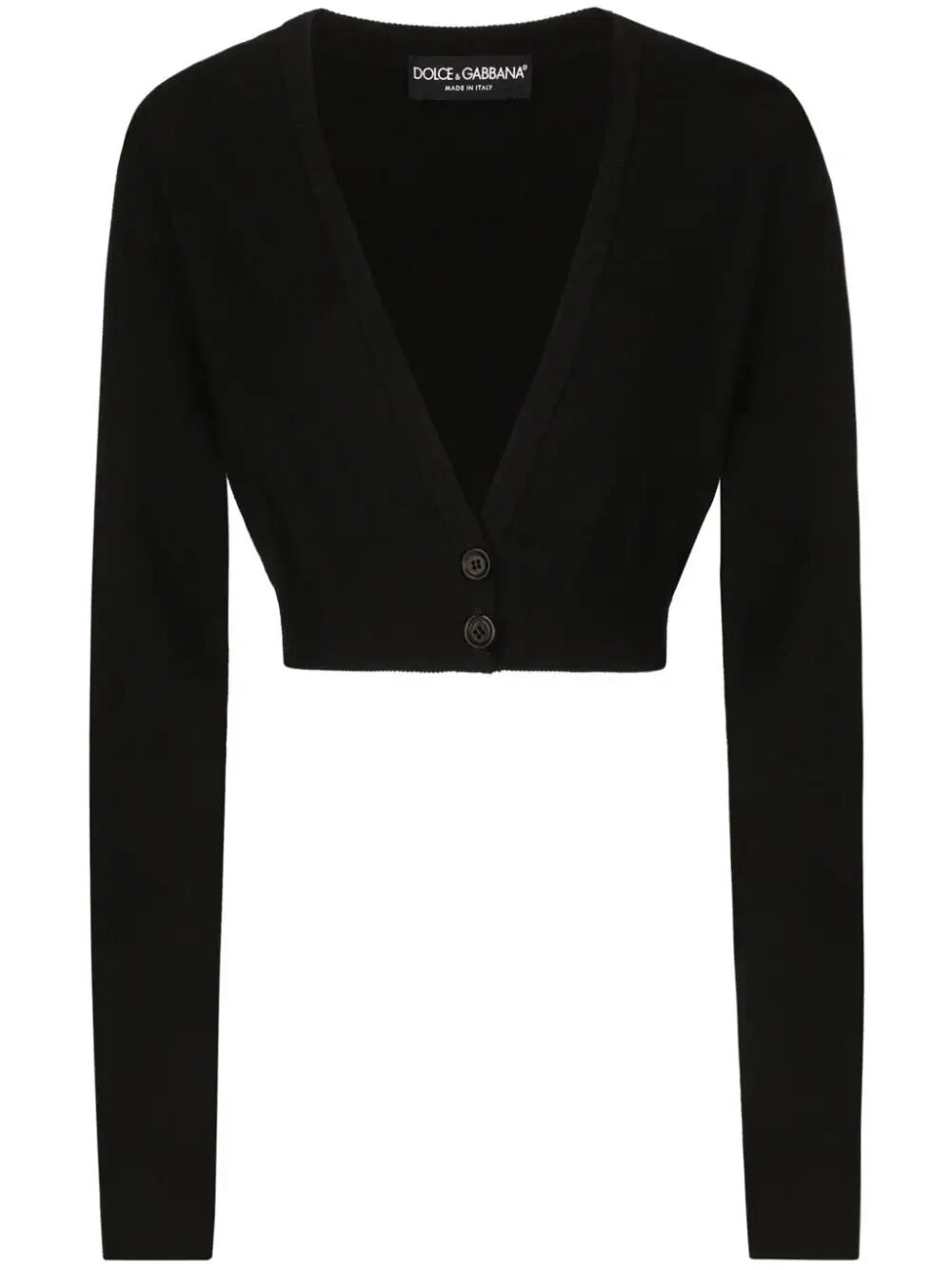 Shop Dolce & Gabbana Crop Cardigan In Black  