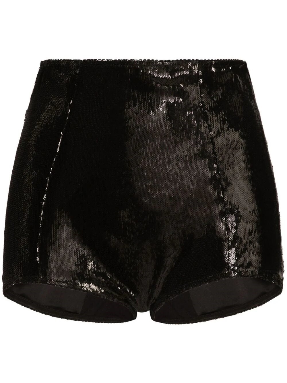 Dolce & Gabbana Embroidered Sequin Shorts In Black