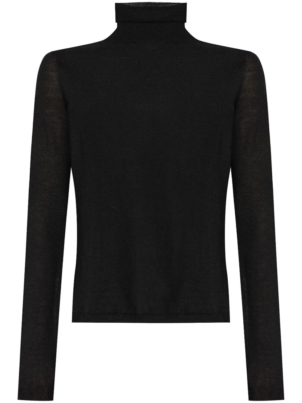 Fabiana Filippi Ribbed Knit Turtle Neck Sweater In Black