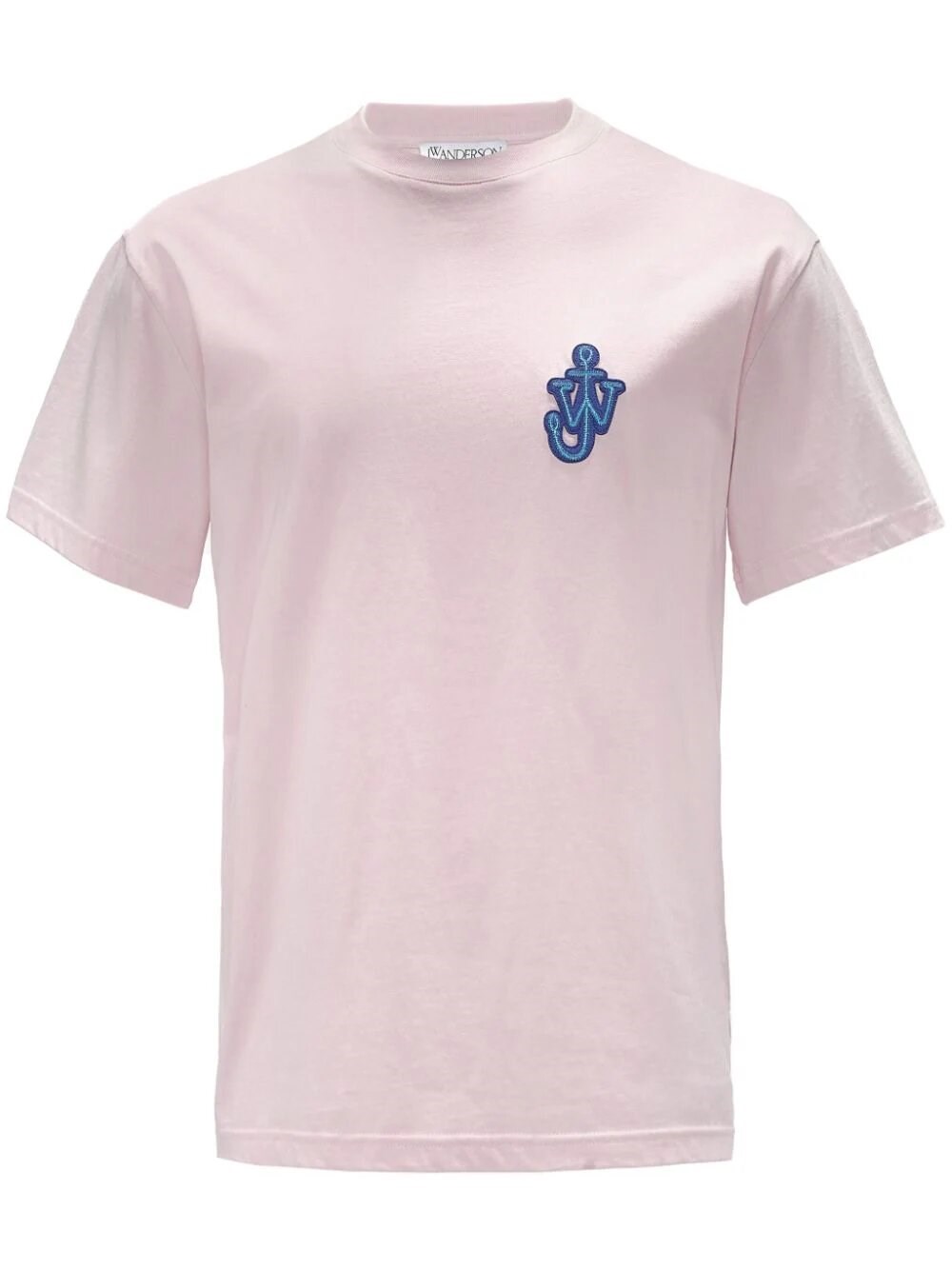 Jw Anderson Anchor Patch Logo Tee In Pink