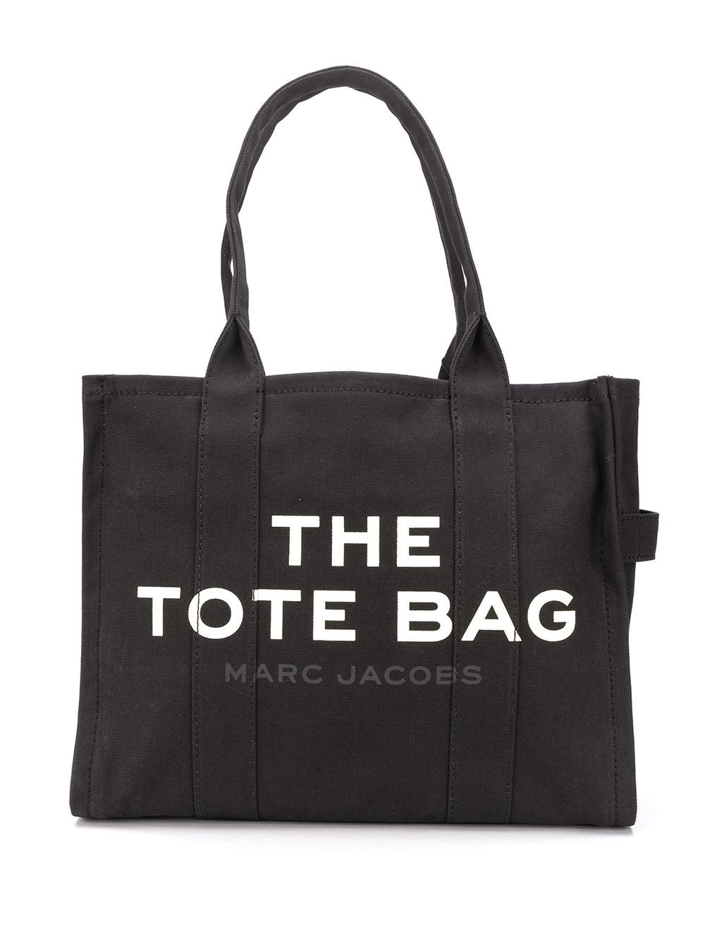 Marc Jacobs Shopper The Large Black Canvas Tote In Black